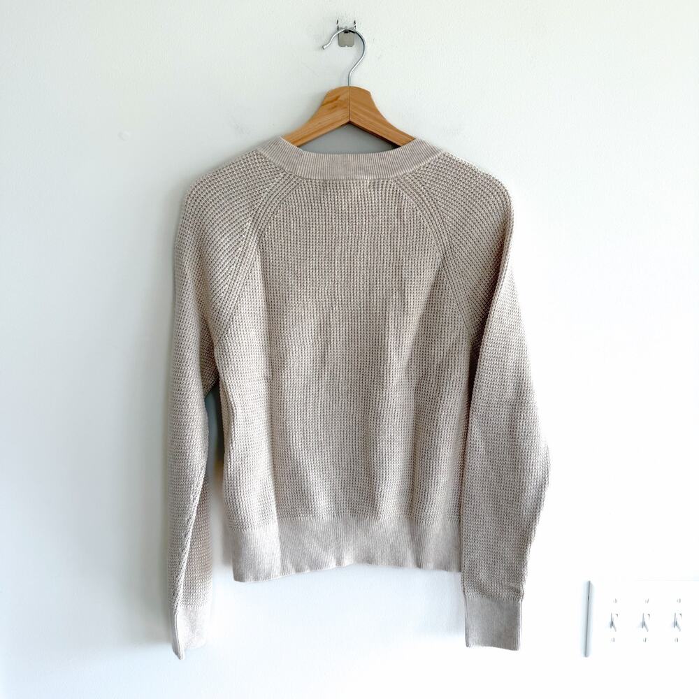 Treasure & Bond Crew Neck Knit Pullover Sweater Beige Oatmeal S NWT - Picture 3 of 9